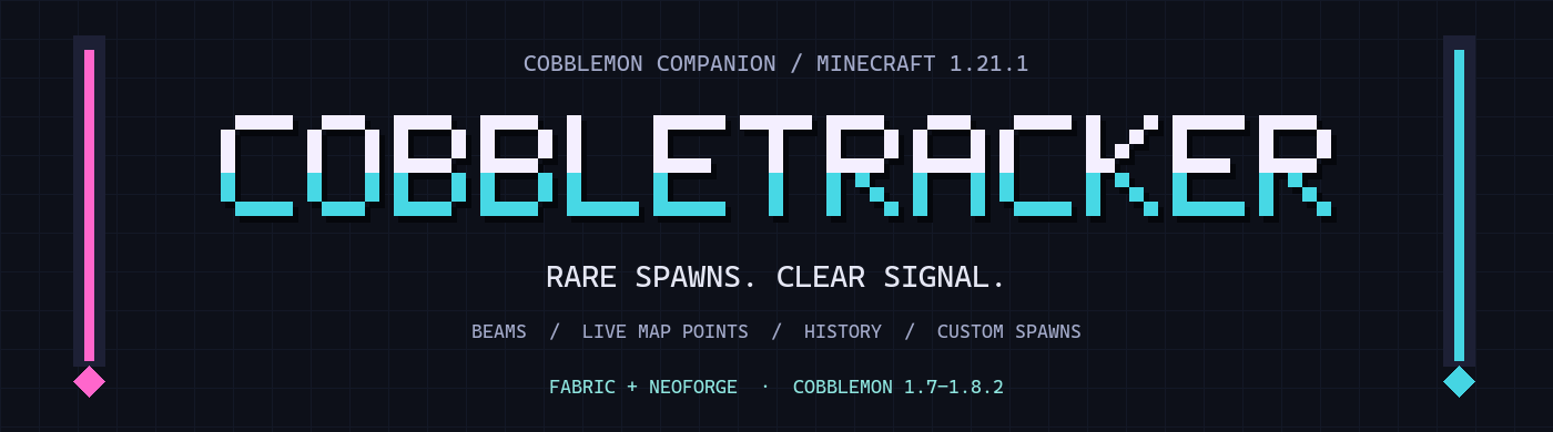 CobbleTracker — rare spawns, clear signal